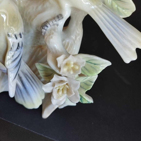 Vintage 1960s Ardalt Lenwile China Verithin Bird Figurine Wax Wing #6189 - Picture 10 of 10